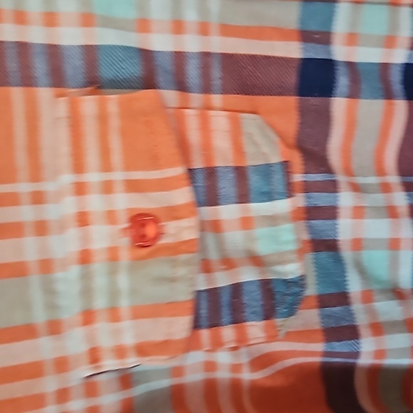 French Laundry women's roll tab sleeve Plaid Blouse Size LP large petite EUC - Picture 4 of 4